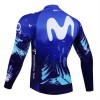 Wielershirt 2024 Movistar Team Lange Mouw - Blauw